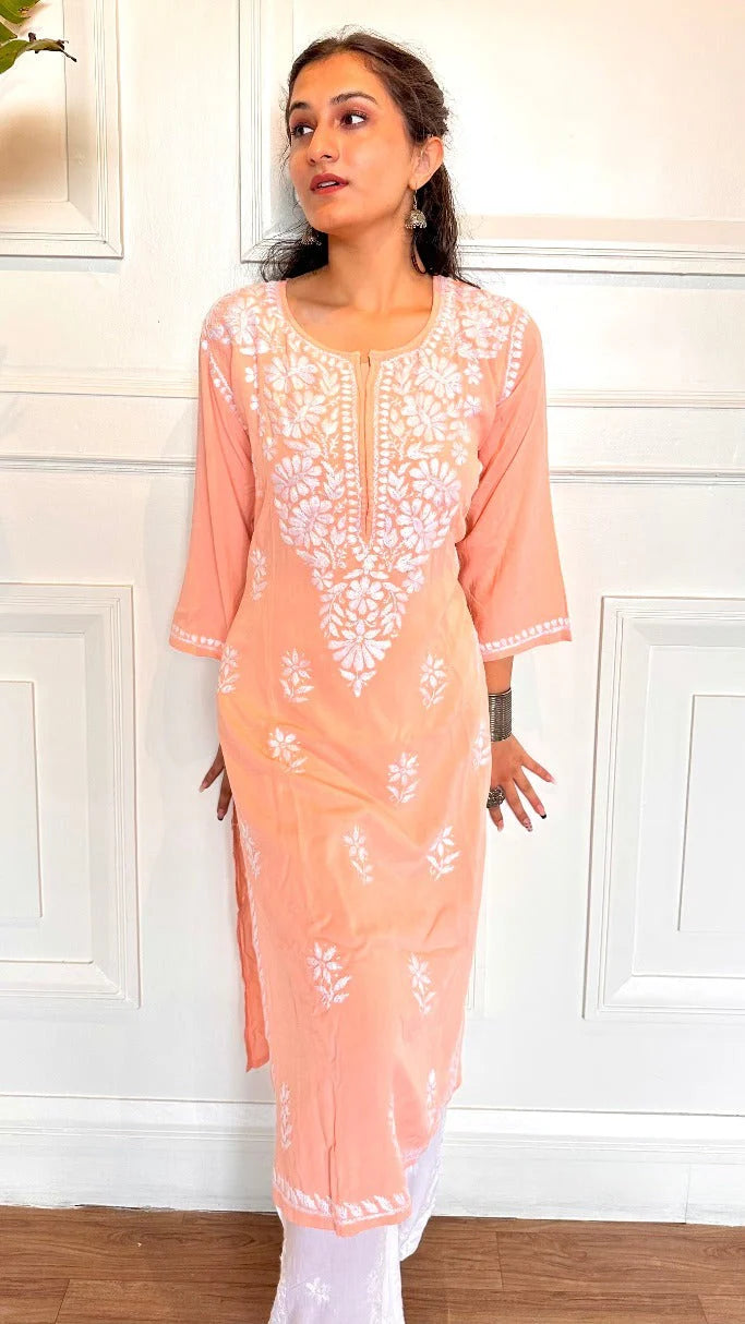Embroidered Cotton Chikankari Kurta