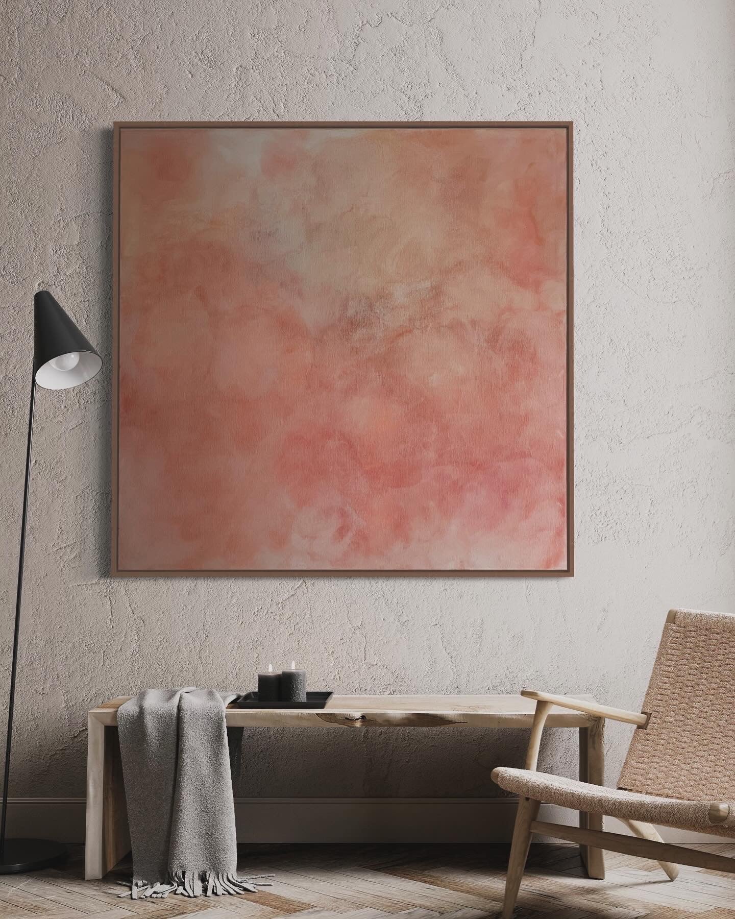 Tableau grand format - Ciel Rose Poudré